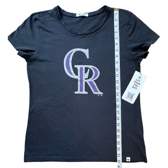 MLB Colorado Rockies Logo Flint Premier Frankie T-Shirt - Black Medium NWT - Picture 8 of 9